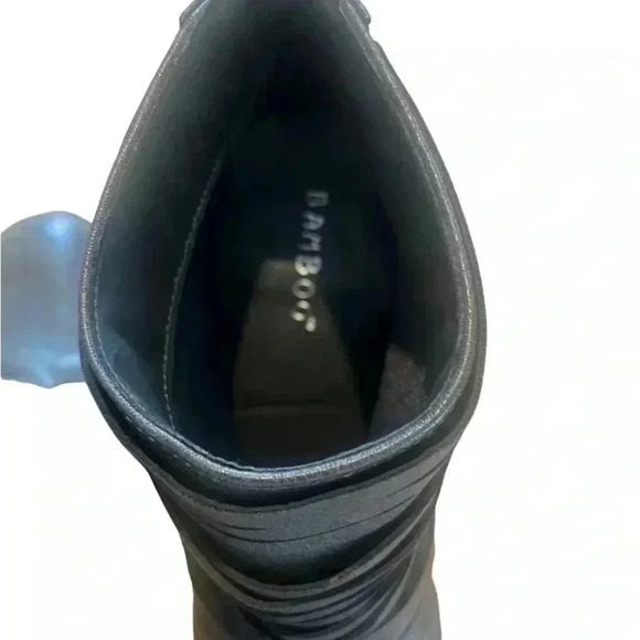 Bamboo grey booties with 3 inch heel. Zipper In back. Worn once. Size 8 1/2. - Picture 5 of 6